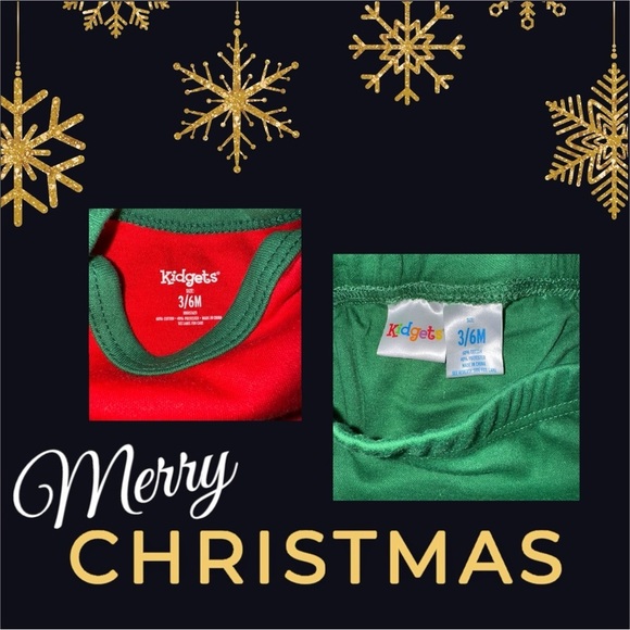 Infant Christmas Outfit Size 3/6 Month Says I’m Snow Cute - Picture 3 of 3